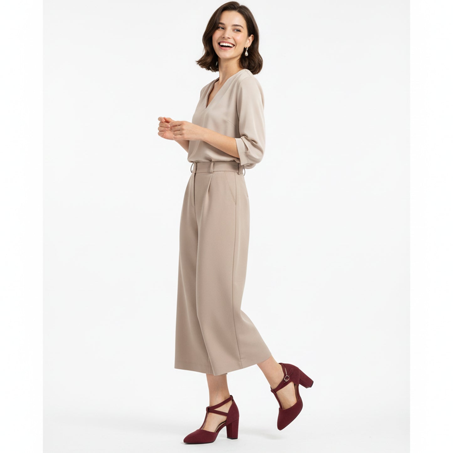 Burgundy Suede Rita Heel