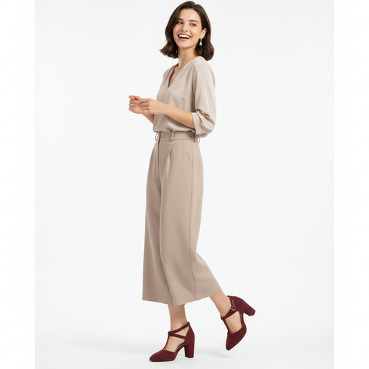 Burgundy Suede Rita Heel