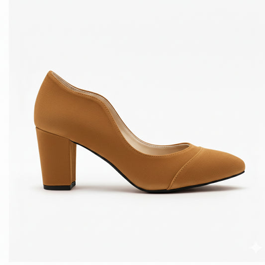 Havana Suede Wavy Heel