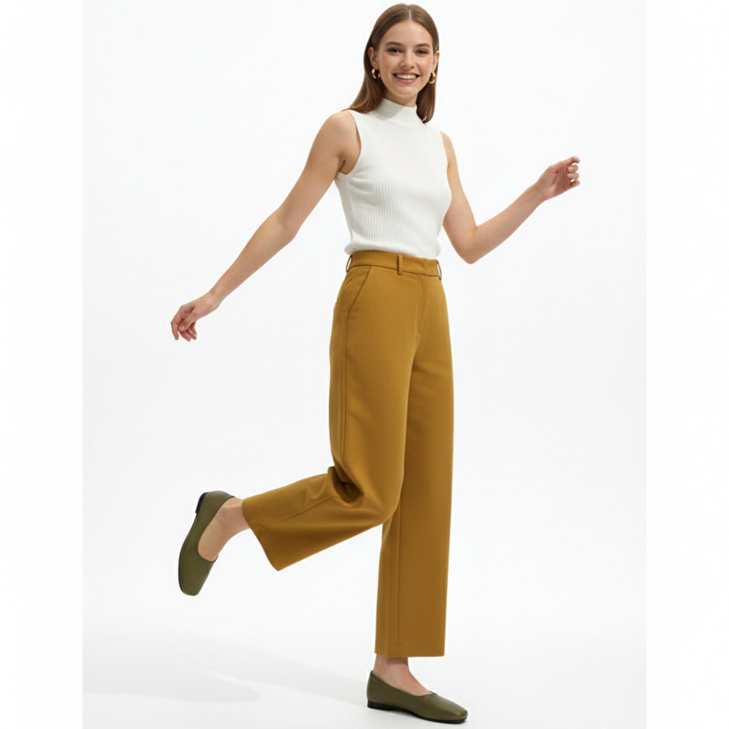 Olive Lora Flat Shoes