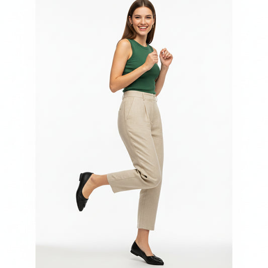 Black Strips Flat Shoes