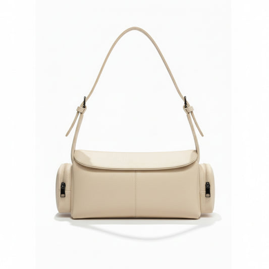 Beige LUSHA Dual Carry Bag (Hand & Shoulder)