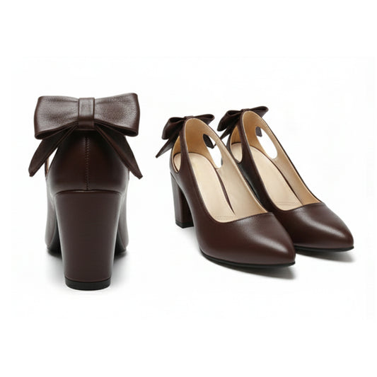 Bow Mid-Heel Shoes | Scarpella