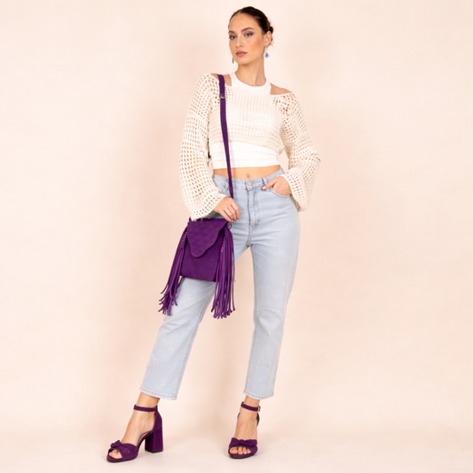 Boheme Suede Mini Crossbody Bag | Scarpella