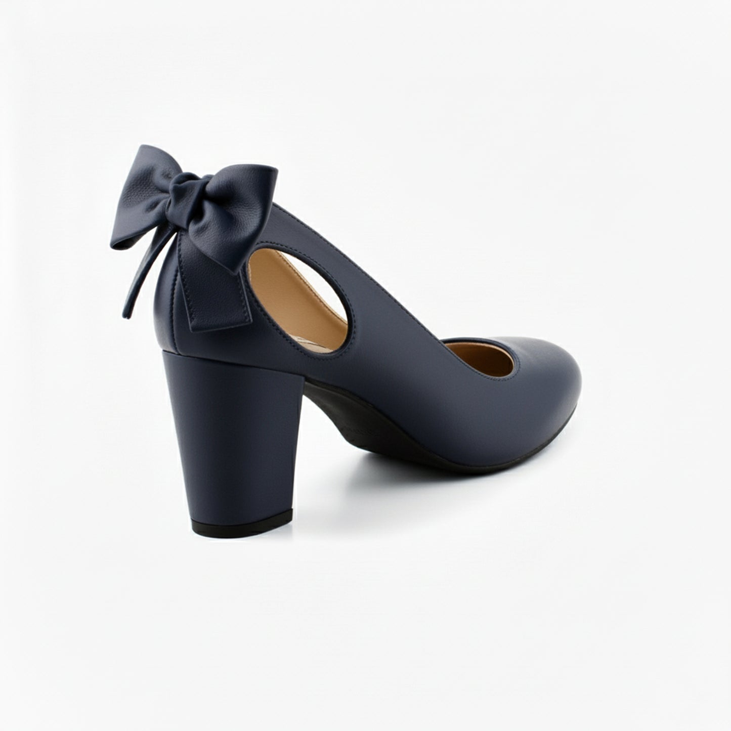 D Blue Bow Heel