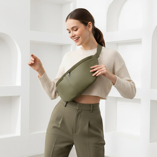 Olive Rush Chest Crossbody Bag | Scarpella