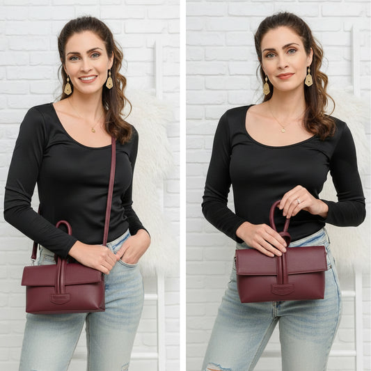 Knot Sculpted Handle Crossbody Handbag | Scarpella