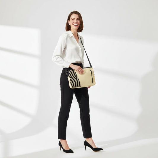 Beige ZEBRA Edge Laptop Sleeve