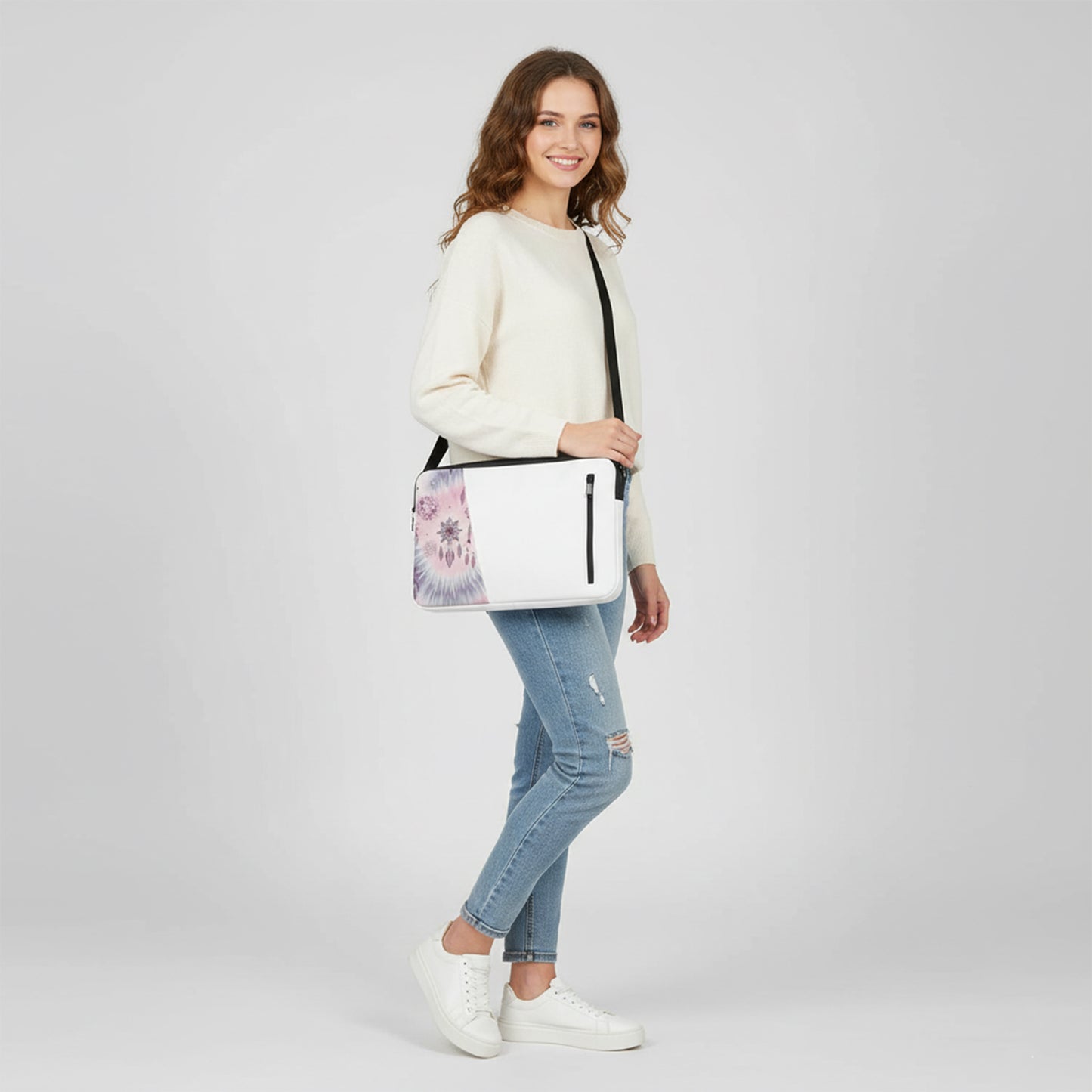 White Struct Edge Laptop Sleeve