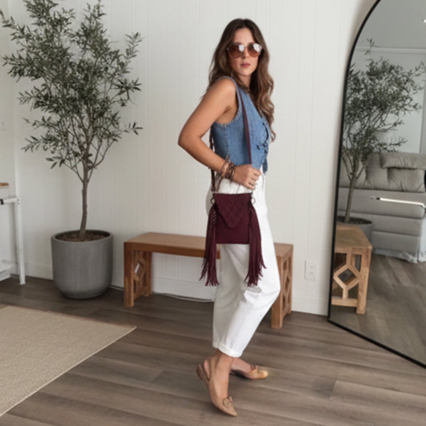 Boheme Suede Mini Crossbody Bag | Scarpella