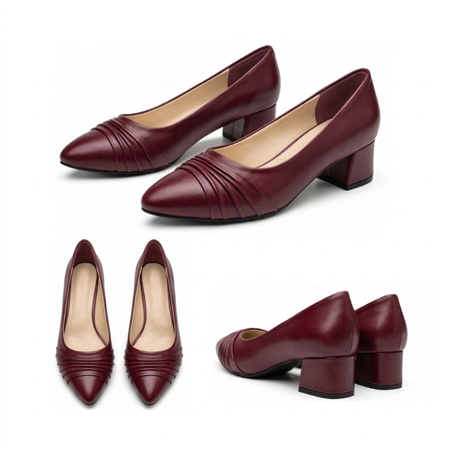 Kavya – Pleated Low Heel