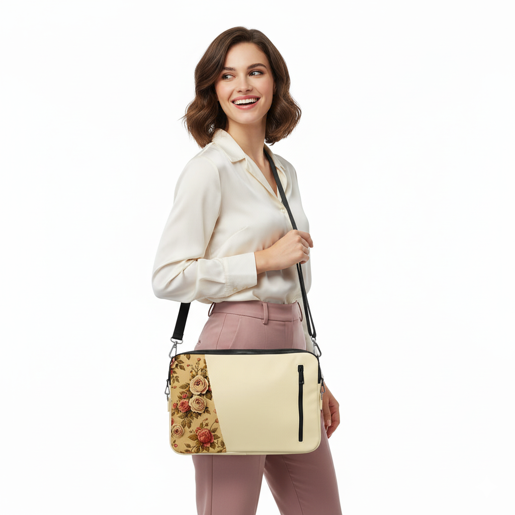 Beige Savi Edge Laptop Sleeve