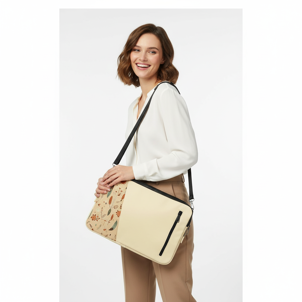 Beige Noxi Edge Laptop Sleeve