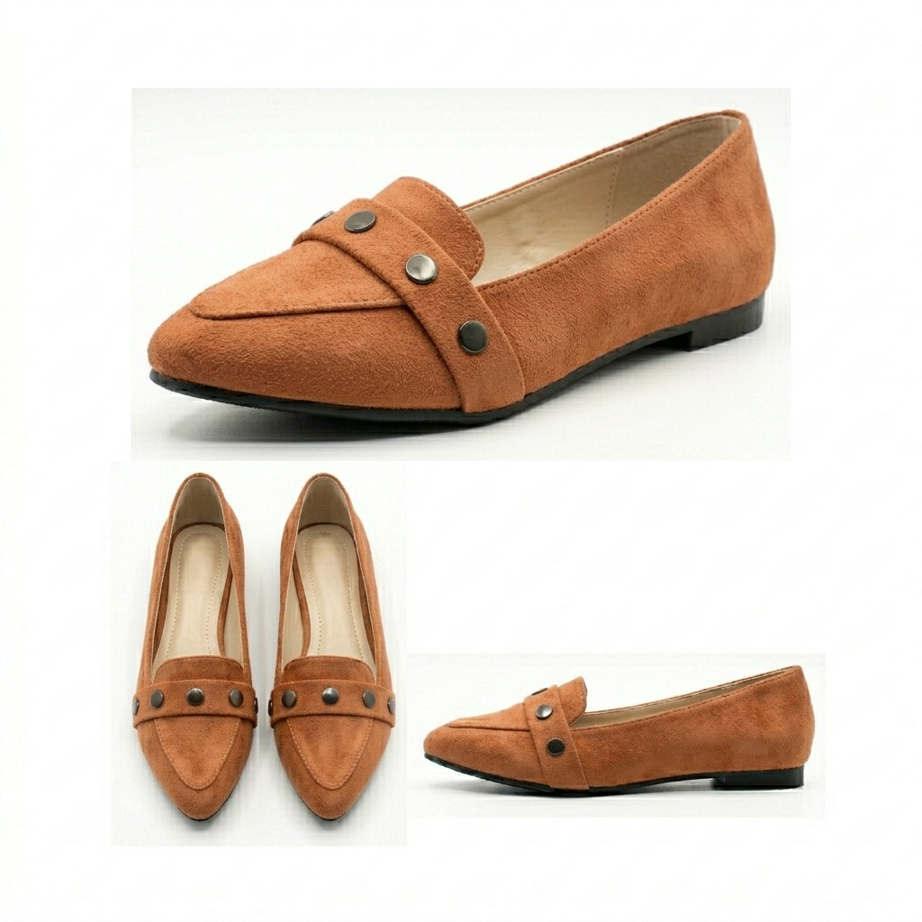 Amara – Studded Suede Flat