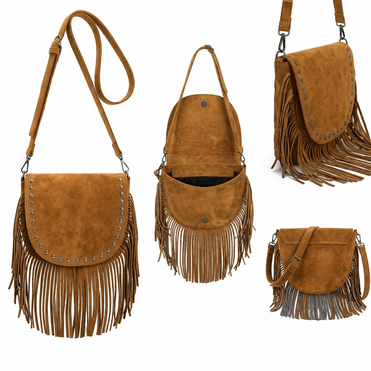 Ira – Suede Fringe Crossbody