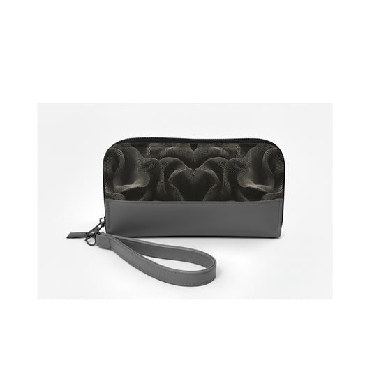 Grey Joyful Abstract fabric Wallet