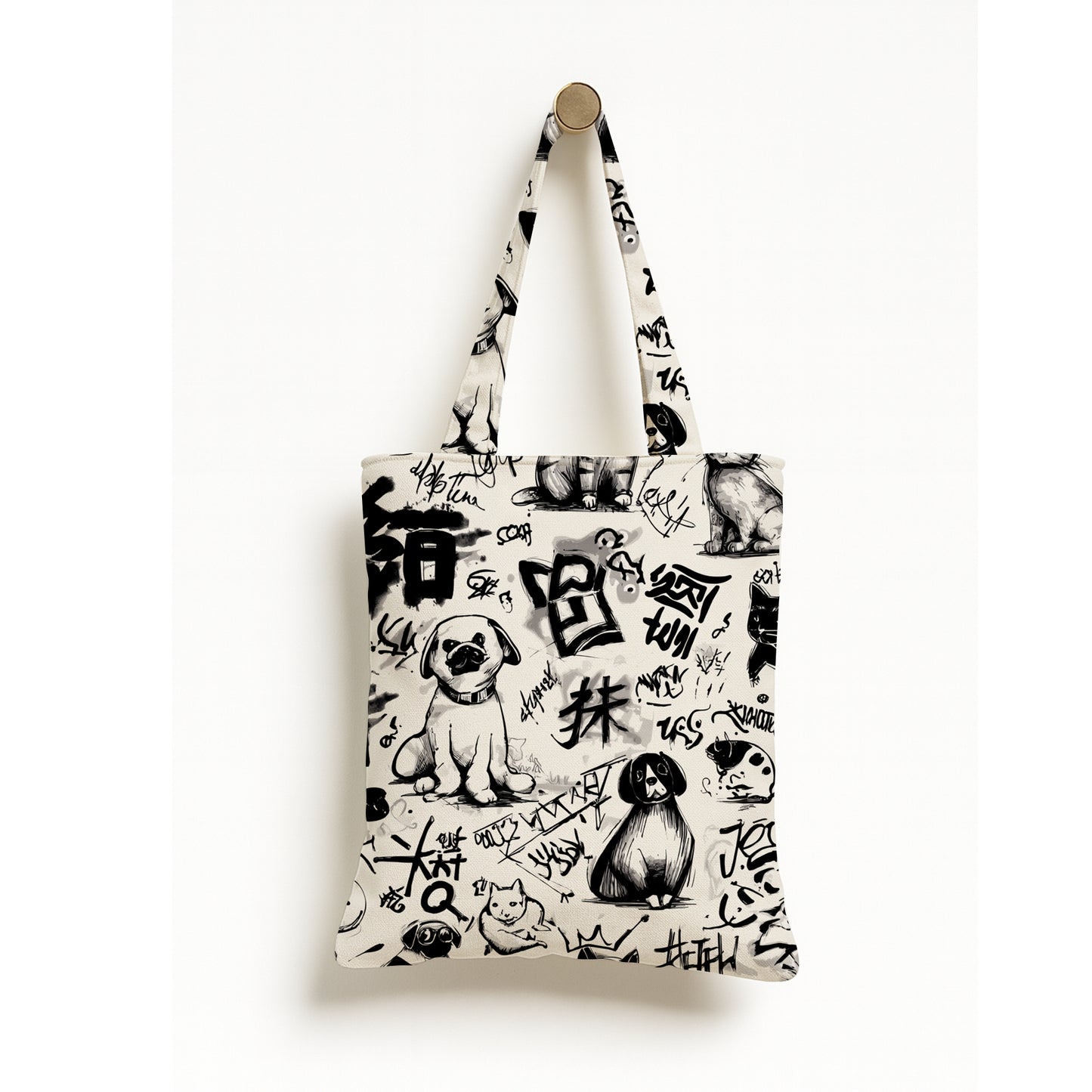 Printed Crown Tote Bag