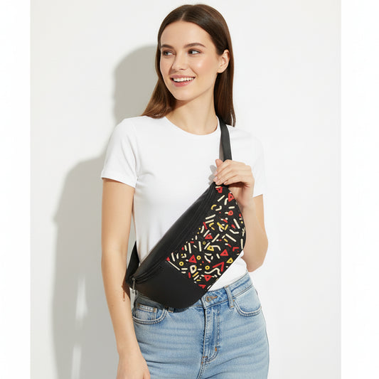 Black Drift Rush Chest Crossbody Bag