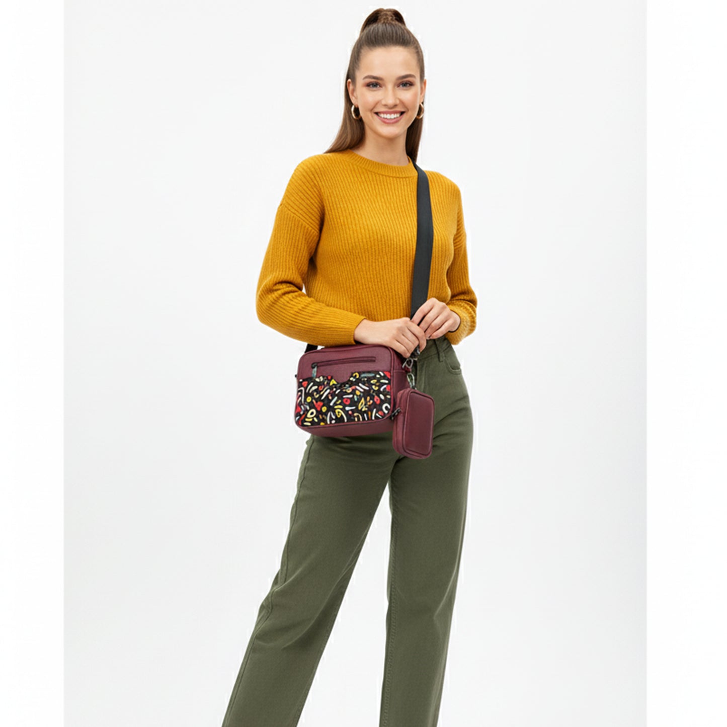 Burgundy Jasmine Drift Cross bag