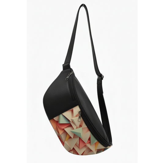 Black FARU Rush Chest Crossbody Bag