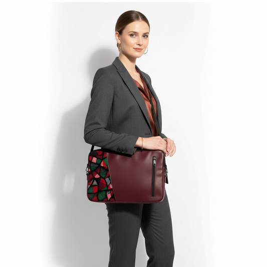 Burgundy Aki Edge Laptop Sleeve