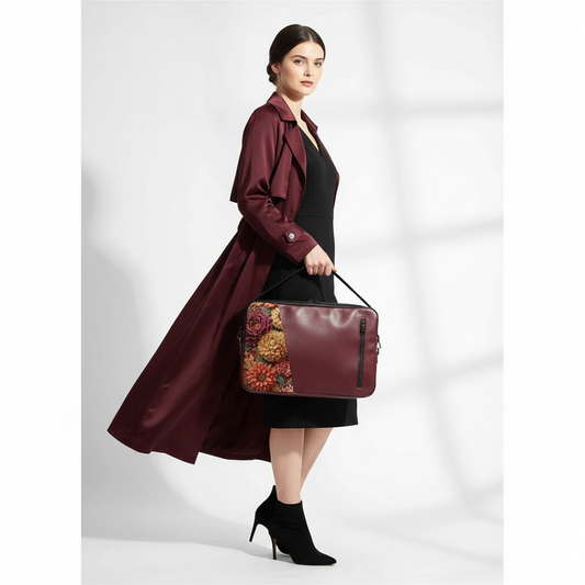 Burgundy realistic Edge Laptop Sleeve