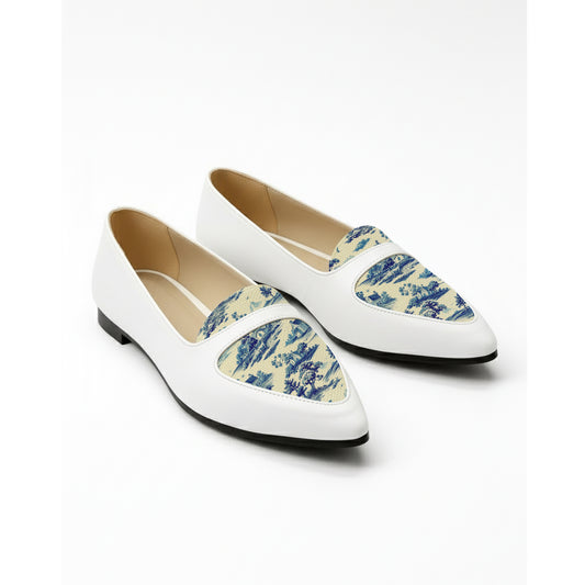 White Stride Kaia Flat Shoes