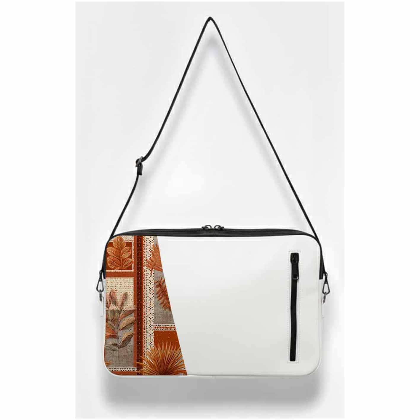 White Patchwork Edge Laptop Sleeve