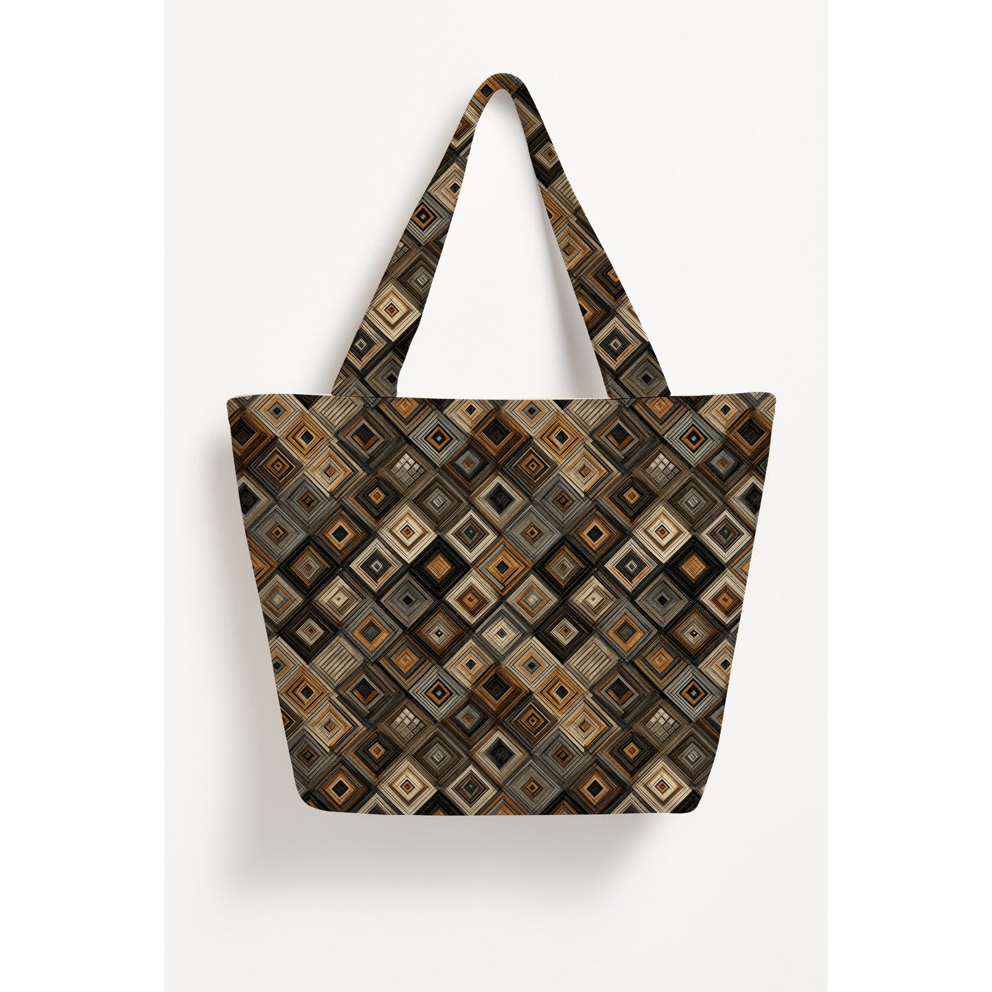 Printed Pique Basket Tote Bag