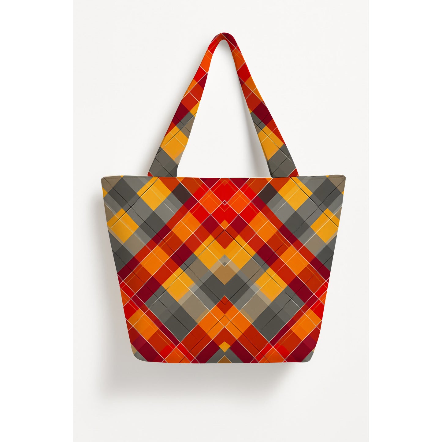 Printed Sham Basket Tote Bag