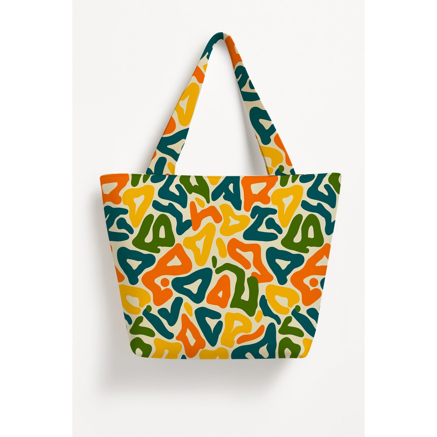 Printed Zenith Basket Tote Bag