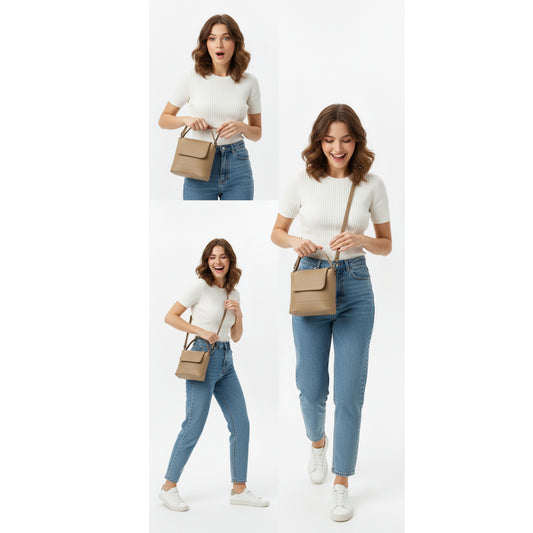 Coffee ELARA Crossbody & Handbag
