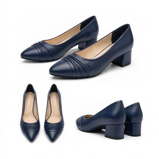 Kavya – Pleated Low Heel