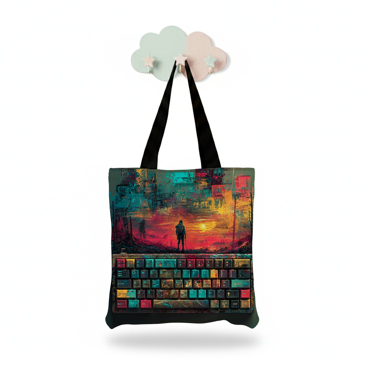 Printed keyboard Tote Bag