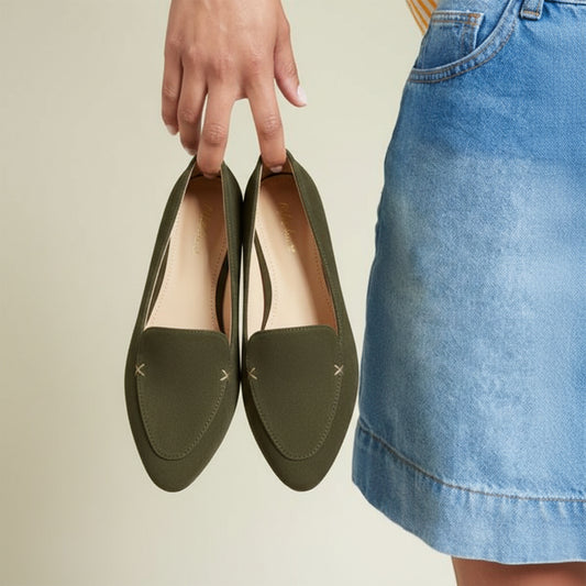 Moriva Suede Everyday Flat Shoes | Scarpella