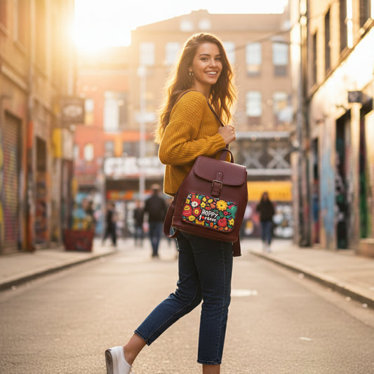 Burgundy Nancy Backpacks – Multiple Designs