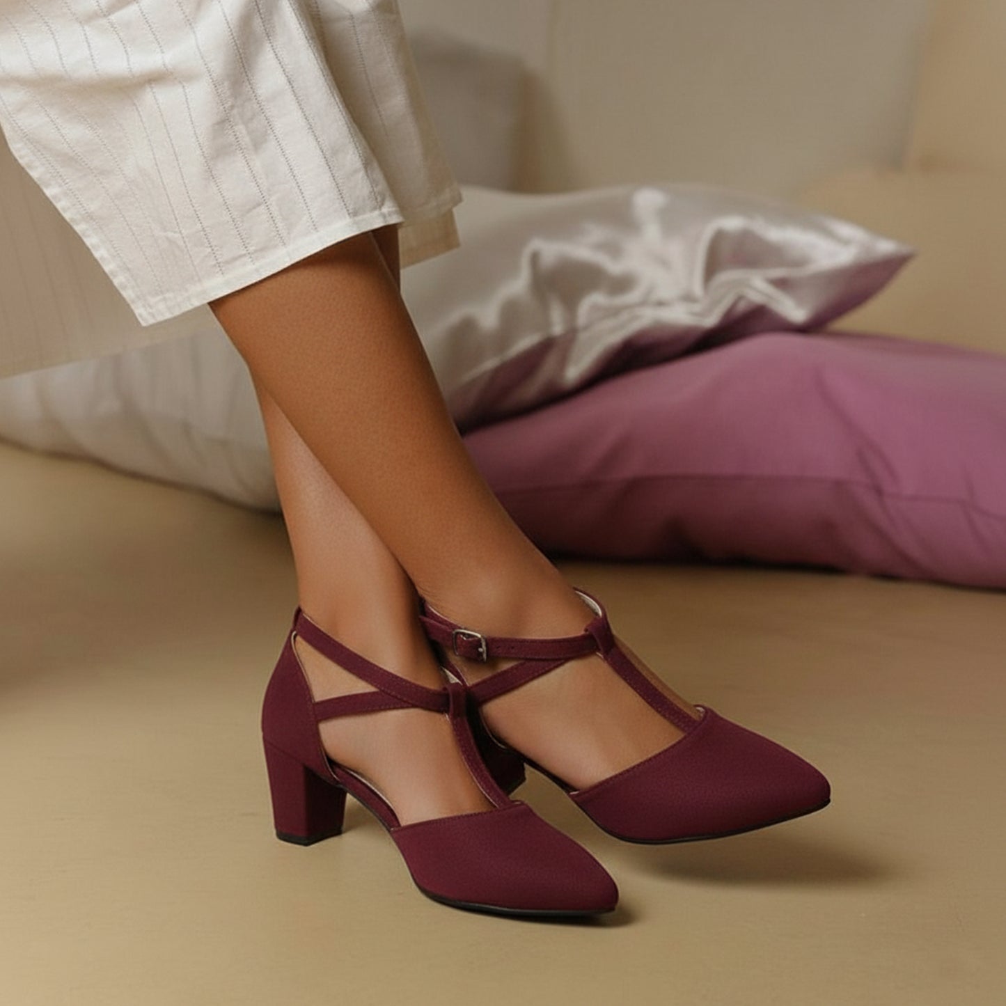 Aarika – Suede Strap Heel