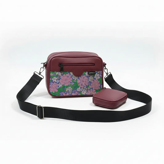 Burgundy Jasmine preppy Cross bag