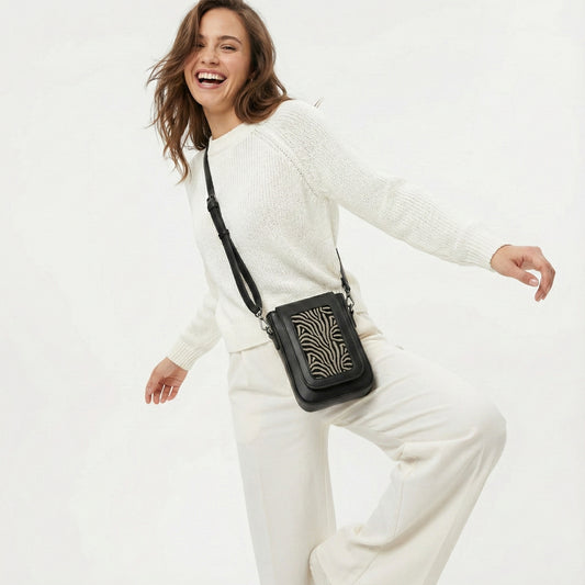 ZEBRA Sleek Crossbody Clutch | Scarpella