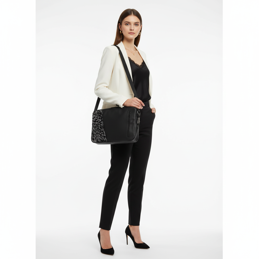 Black zinpia Edge Laptop Sleeve