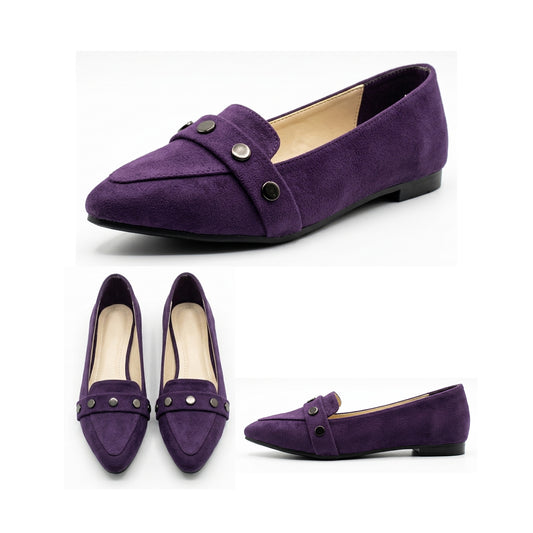 Amara – Studded Suede Flat