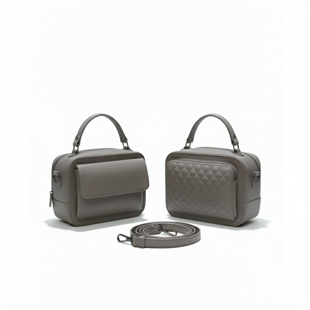 Grey Shika Crossbody & Handbag [Double Face]