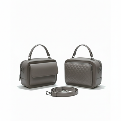 Grey Shika Crossbody & Handbag [Double Face]