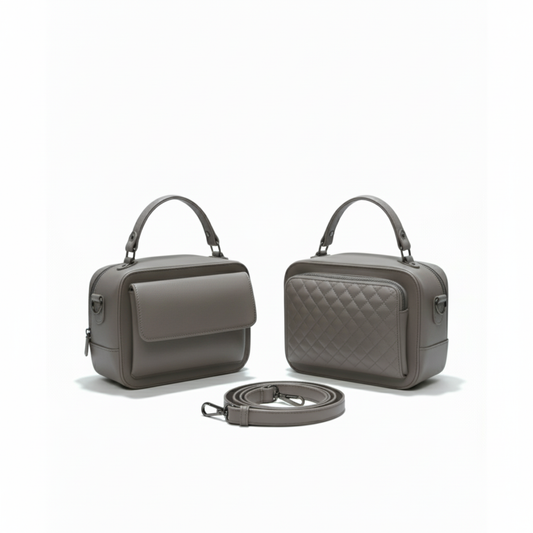 Grey Shika Crossbody & Handbag [Double Face]