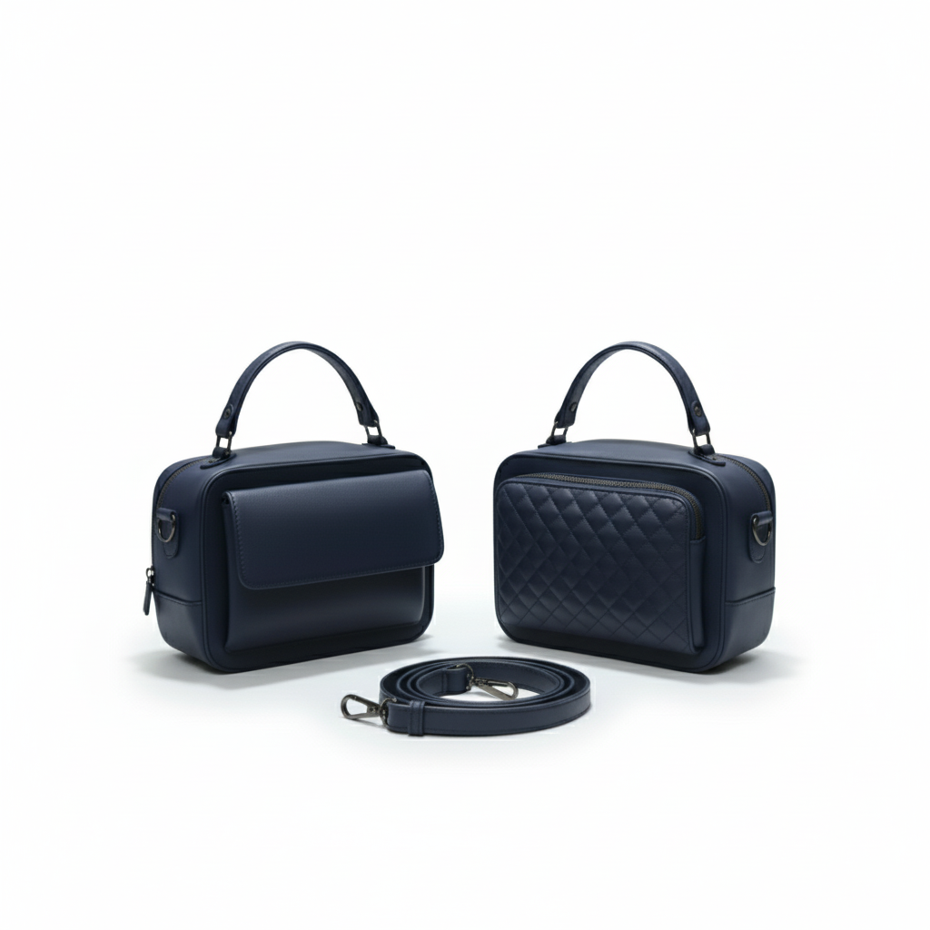D Blue Shika Crossbody & Handbag [Double Face]