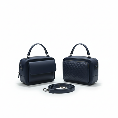 D Blue Shika Crossbody & Handbag [Double Face]