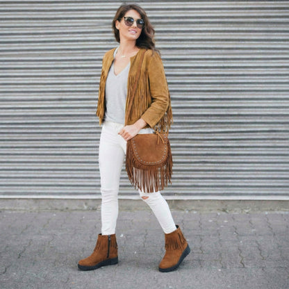Fringe Vibe Ankle  Boot