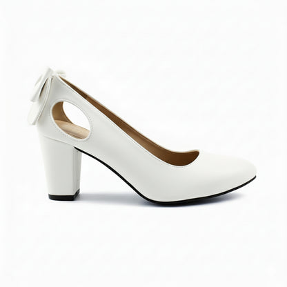 White Bow Heel