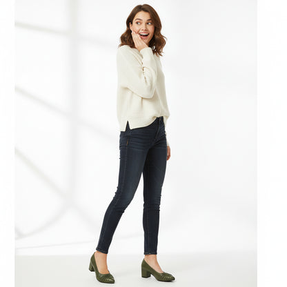 Olive Riva Pleated Heel