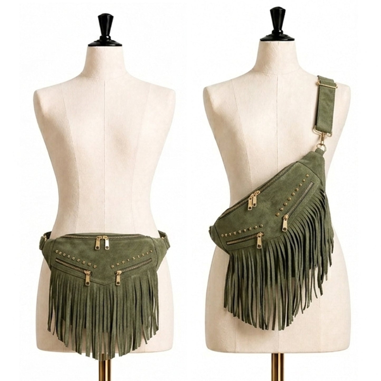 Kalira – Suede Fringe Waist Bag